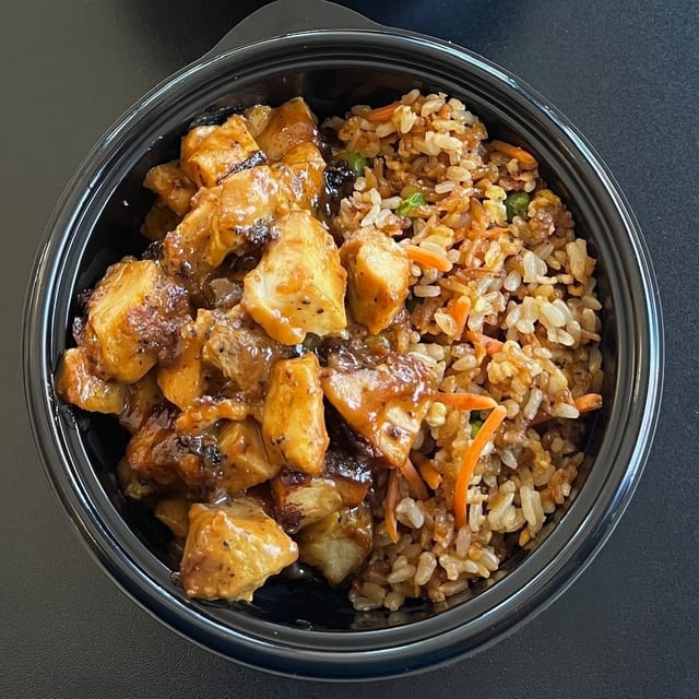 NOT AVAILABLE BBQ Chicken with Egg Fried Rice (16 oz).
