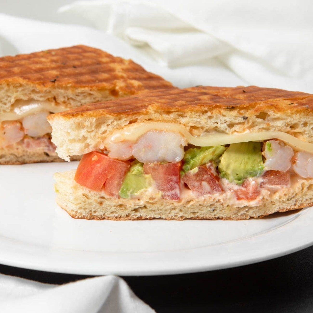 Shrimp and Avocado Sandwich.