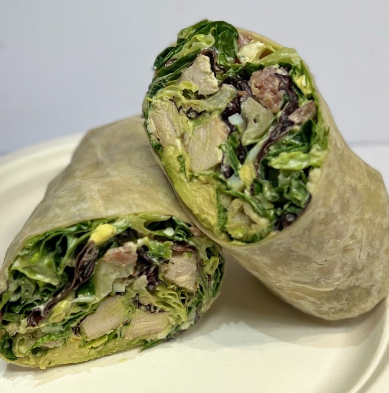 NOT AVAILABLE Chicken Cobb Wrap.